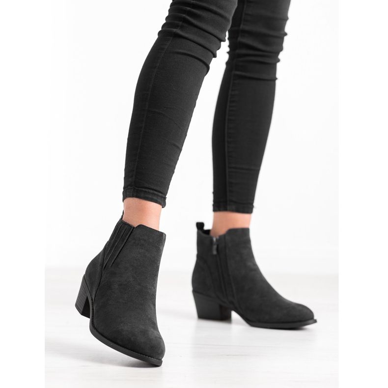 Camo Warme Wildlederstiefeletten schwarz 2