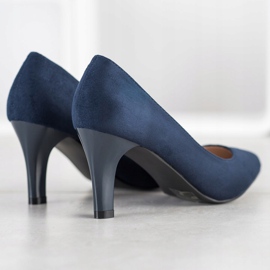 Goodin Wildleder Pumps marineblau blau 1