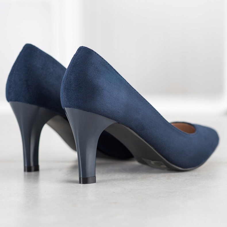 Goodin Wildleder Pumps navy blau blau 1