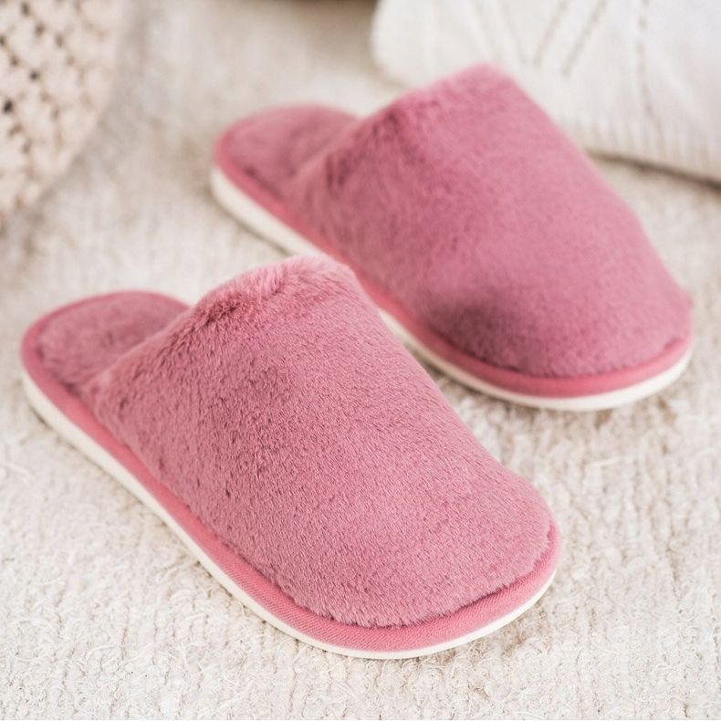 Bona Pelzpantoffeln rosa 1