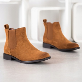 Ideal Shoes Chelsea-Stiefel aus Wildleder braun 1