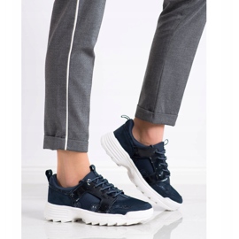 Kylie Hellblaue Turnschuhe marineblau 1