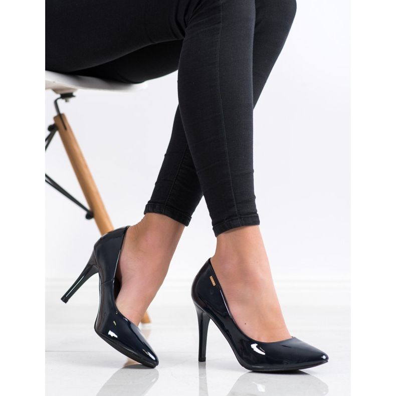 Goodin Lackierte Pumps marineblau 1