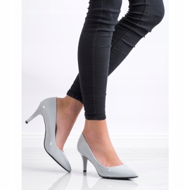 Goodin Klassische Lackpumps grau 1