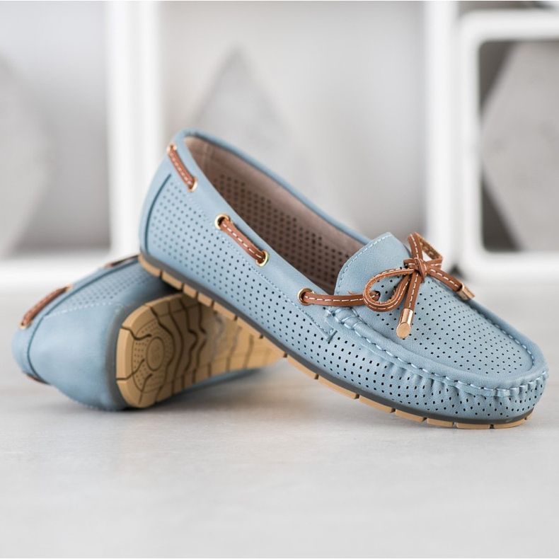 Kylie Bequeme Slipper braun blau 1