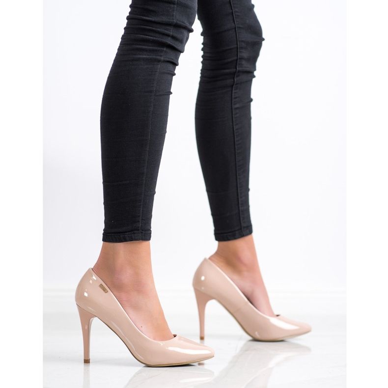 Goodin Lackierte Pumps beige rosa 2