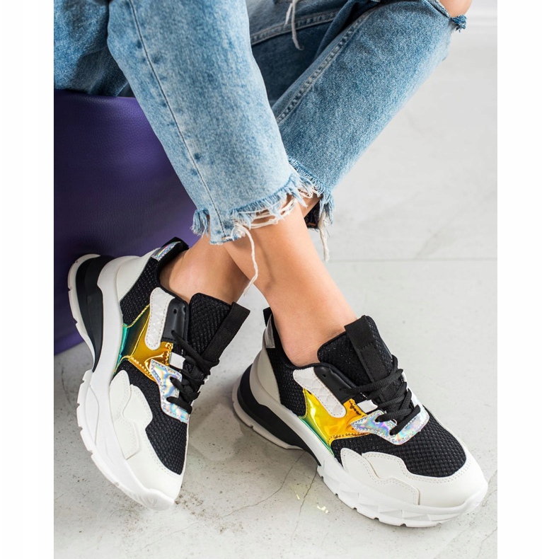 SHELOVET Modische Turnschuhe weiß schwarz mehrfarbig 1