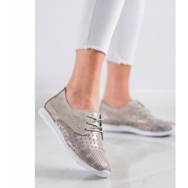 Kylie Durchbrochene Lederschuhe braun mehrfarbig 1