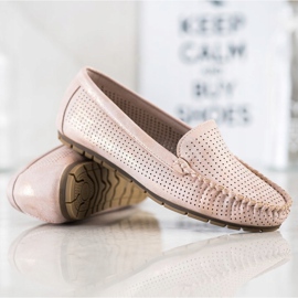Kylie Lässige durchbrochene Loafer rosa 1
