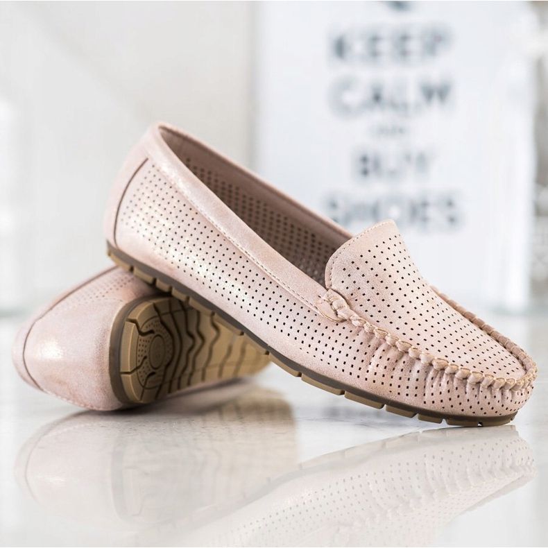 Kylie Lässige durchbrochene Loafer rosa 1