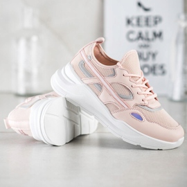 SHELOVET Lässige rosa Turnschuhe 1