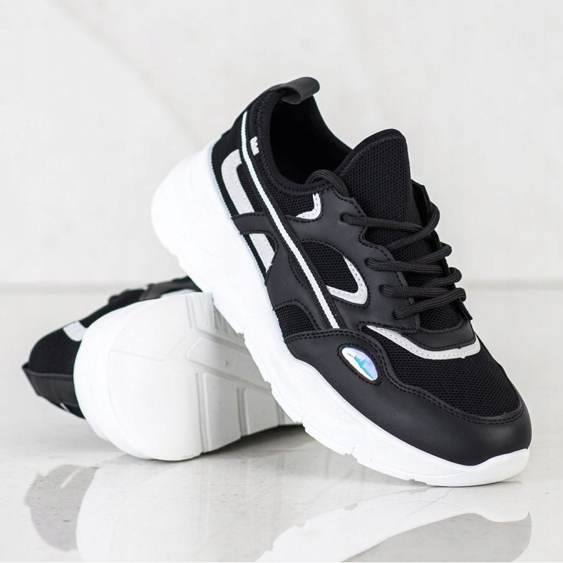 SHELOVET Lässige schwarze Turnschuhe 1