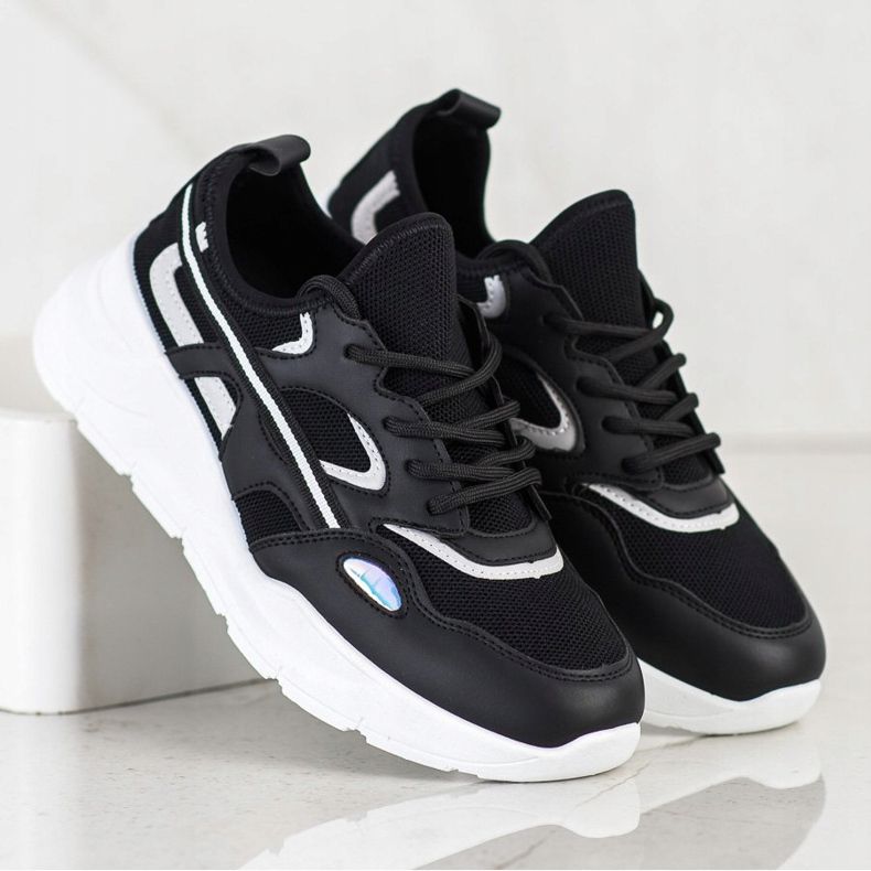 SHELOVET Lässige schwarze Turnschuhe 2