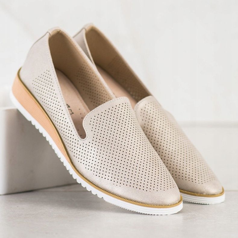 Goodin Durchbrochene Lederlords golden 2