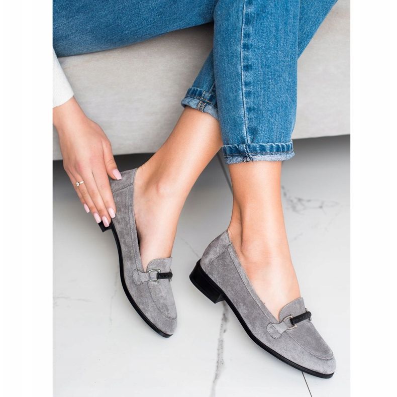 VINCEZA Loafer mit niedrigem Absatz grau 1