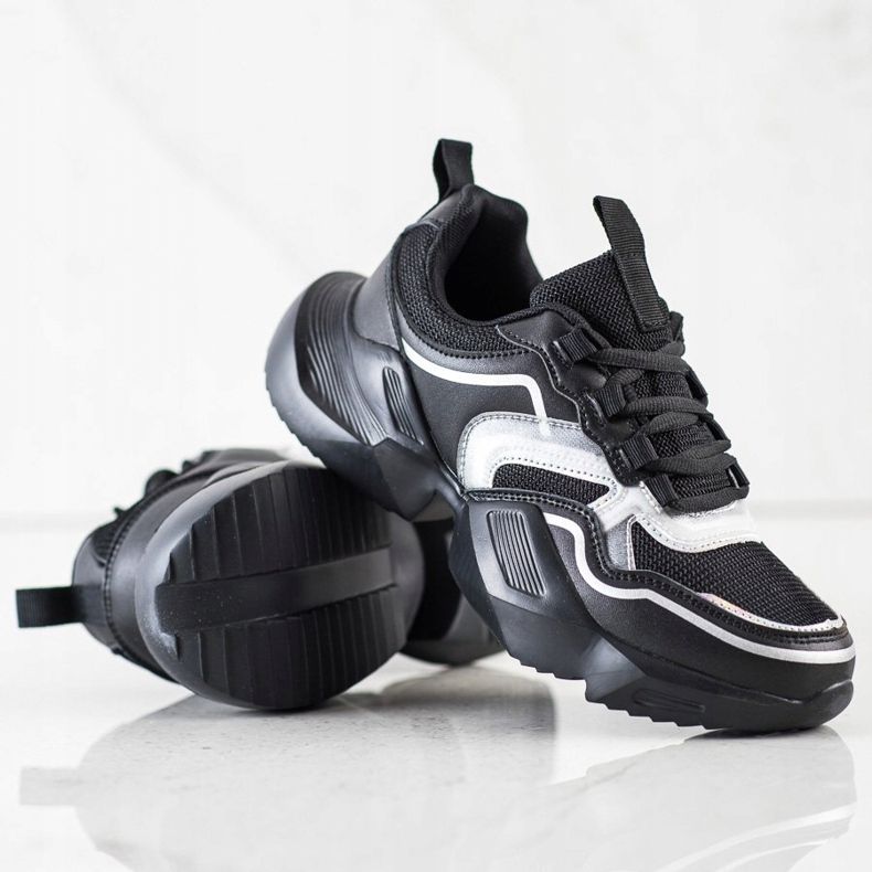 SHELOVET Leichte Sport-Sneaker schwarz 1