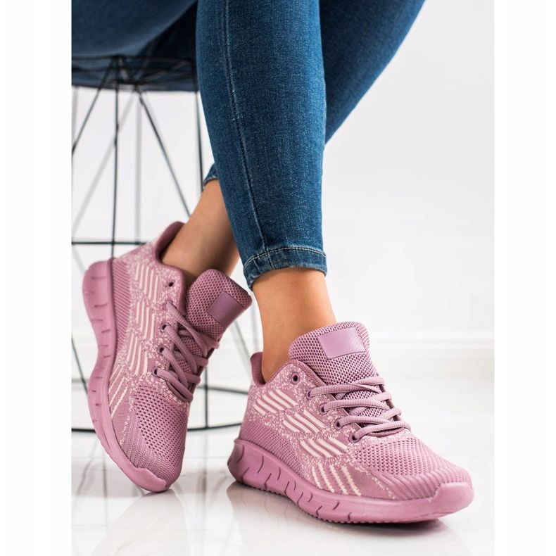 Bona Durchbrochene Sportschuhe violett 1