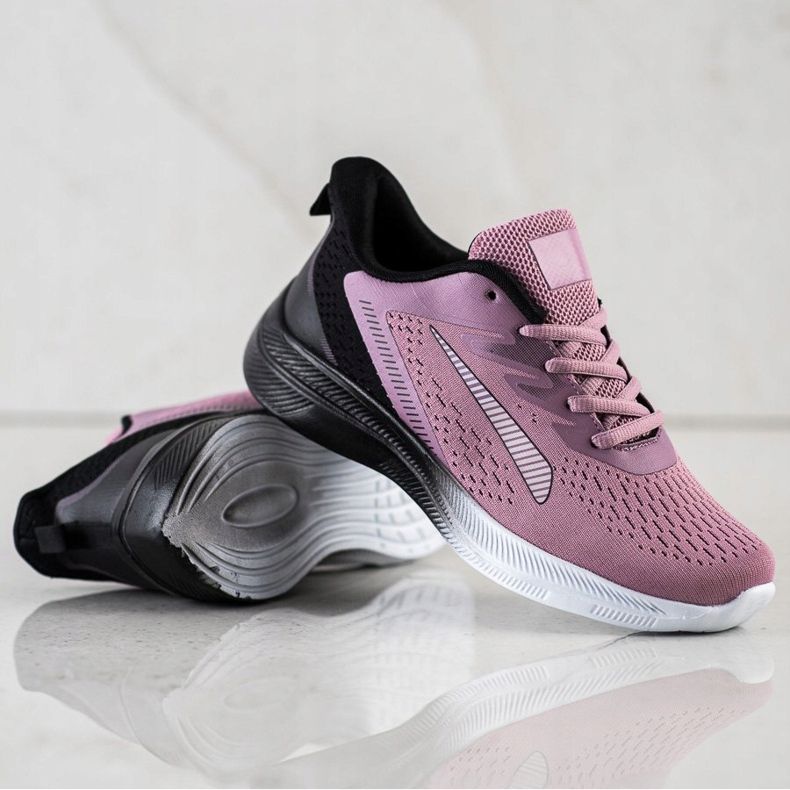 Bona Durchbrochene Sneaker für den Frühling schwarz violett rosa 1
