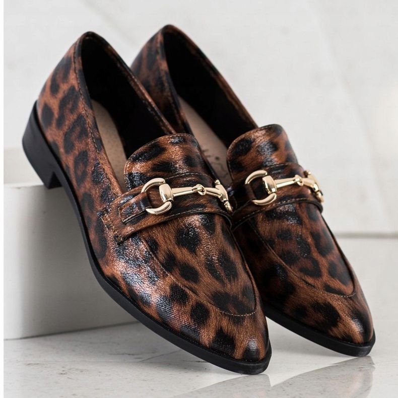 S. BARSKI Elegante Mokassins in Spitz braun 1