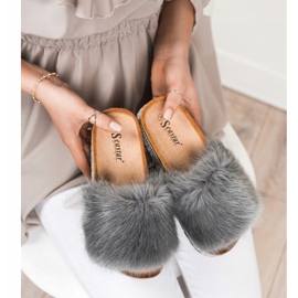 Seastar Modische Hausschuhe auf einer dekorativen Plattform grau 2