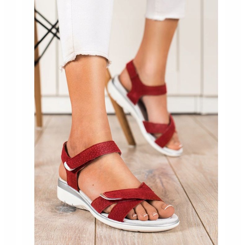 VINCEZA Sandalen mit Klettverschluss rot 2