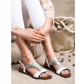 Modische Sergio Leone Sandalen weiß 1