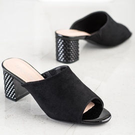 Elegante Sergio Leone Hausschuhe schwarz 1