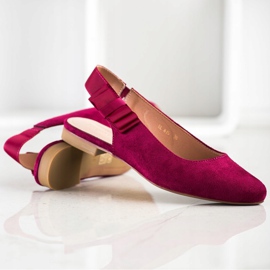 Sergio Leone Slip-on-Pumps mit Schleife rosa 1