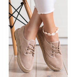 SHELOVET Espadrilles aus Wildleder beige 1