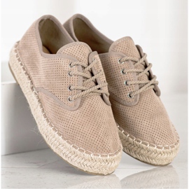 SHELOVET Espadrilles aus Wildleder beige 2