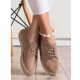 SHELOVET Espadrilles aus Wildleder braun 1