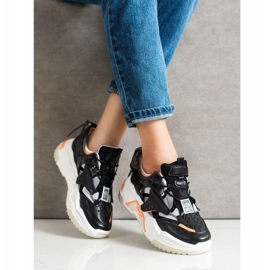 SHELOVET Bunte Mode-Turnschuhe schwarz mehrfarbig 1