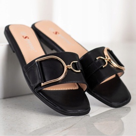 Seastar Elegante Hausschuhe mit Ornament schwarz 1