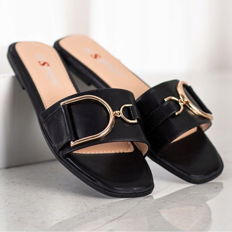 Seastar Elegante Hausschuhe mit Ornament schwarz 1