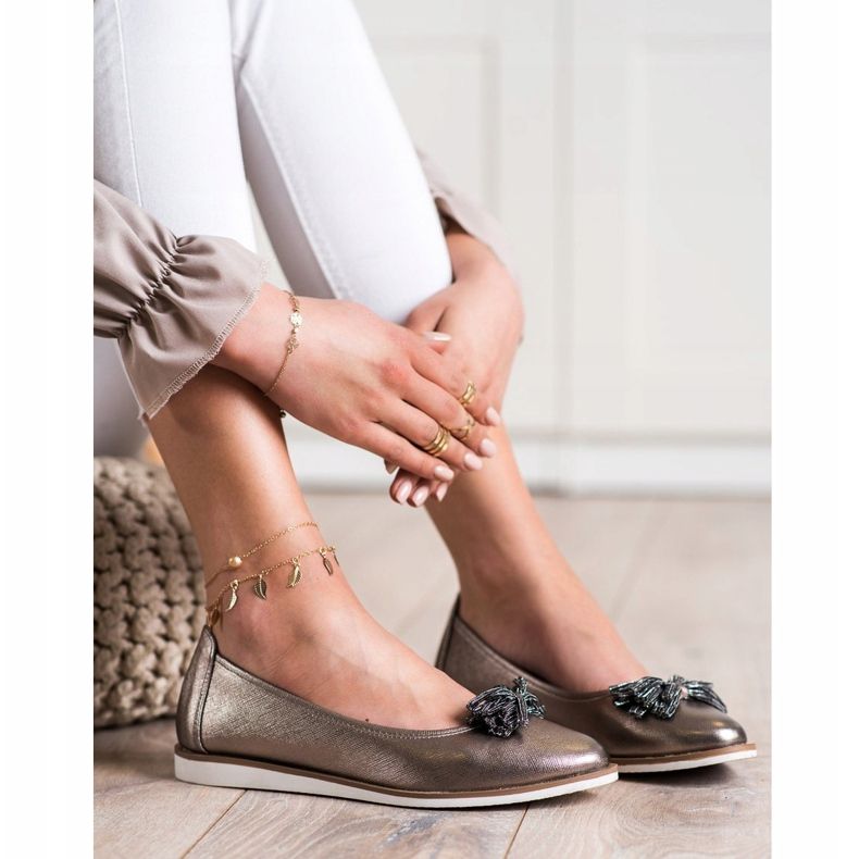 Ballerinas mit Fransen von Sergio Leone braun mehrfarbig 2