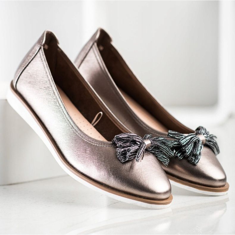 Ballerinas mit Fransen von Sergio Leone braun mehrfarbig 1