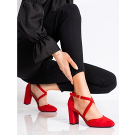 Pumps mit Schnalle Sergio Leone rot 1