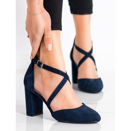 Pumps mit Schnalle Sergio Leone marineblau 2