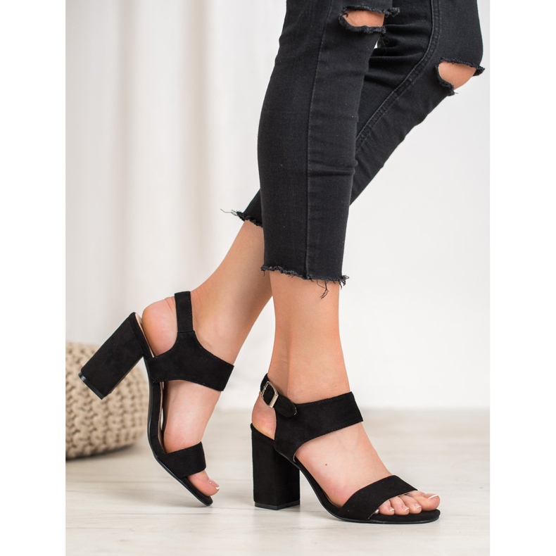 VINCEZA Schwarze Sandalen 1