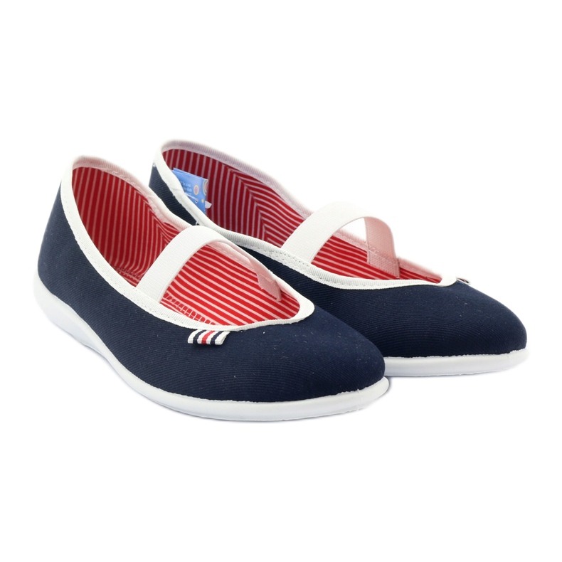 Damen Turnschuhe Tschechische Befado 493q002 marineblau weiß 4