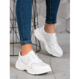 Filippo Klassische Ledersneaker weiß 1