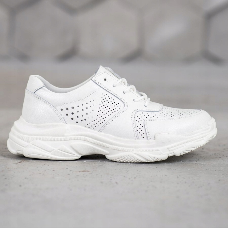 Filippo Klassische Ledersneaker weiß 2