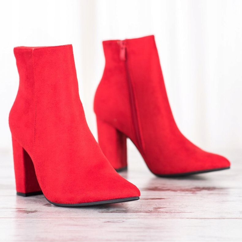Seastar Wildlederstiefel in Spitz rot 1