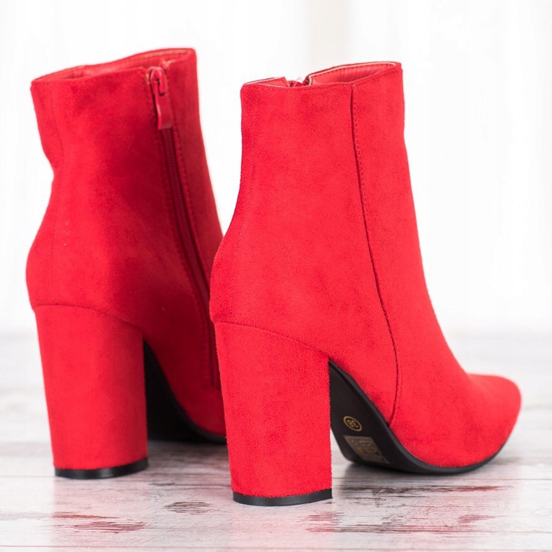 Seastar Wildlederstiefel in Spitz rot 2