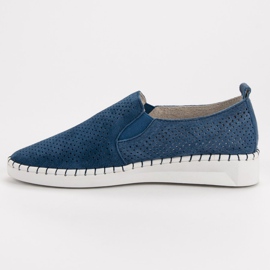 Filippo Slip-On-Sneakers aus Leder blau 1