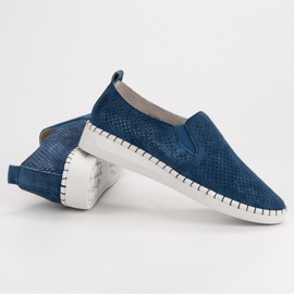 Filippo Slip-On-Sneakers aus Leder blau 2
