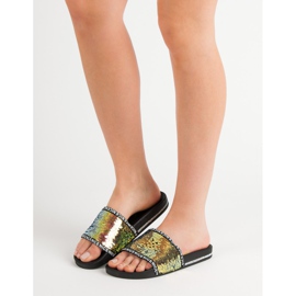 Seastar Pailletten Hausschuhe mehrfarbig gelb 2