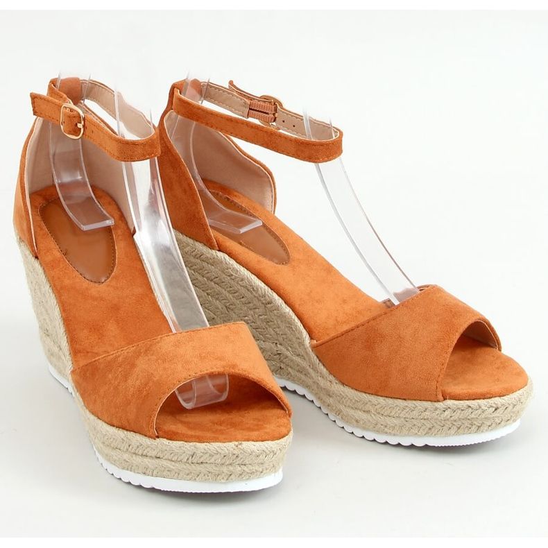 Sandalen Espadrilles auf Keilabsatz camel 888-89 Camel braun 1