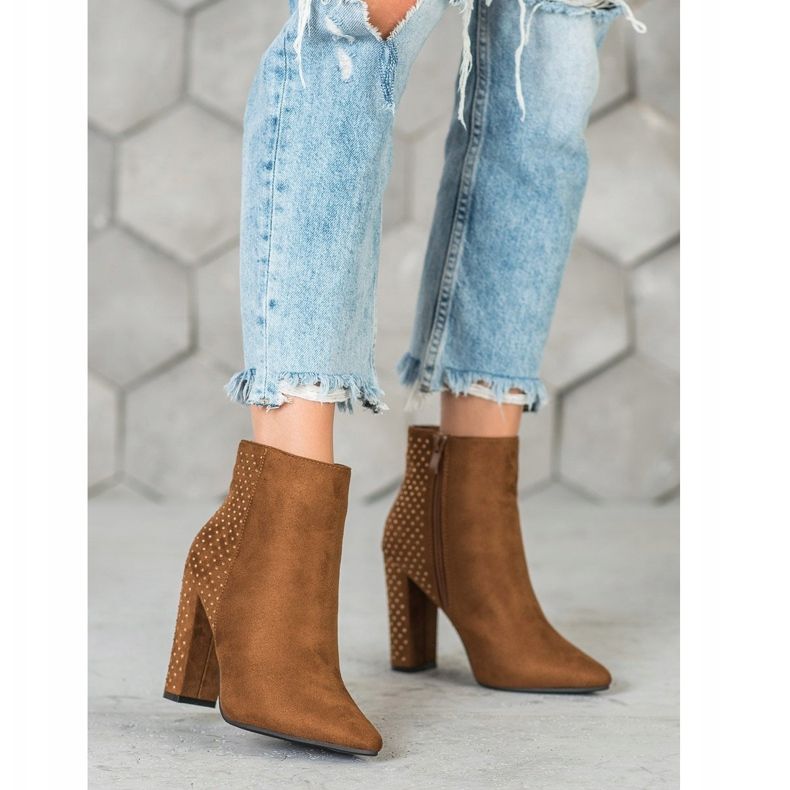 Seastar Wildlederstiefeletten mit Zirkonia braun 2