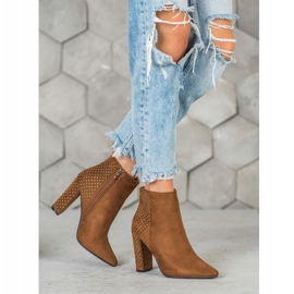 Seastar Wildlederstiefeletten mit Zirkonia braun 1